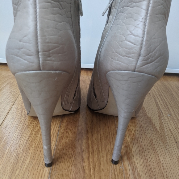 Taupe ankle bootie heals - Picture 4 of 7